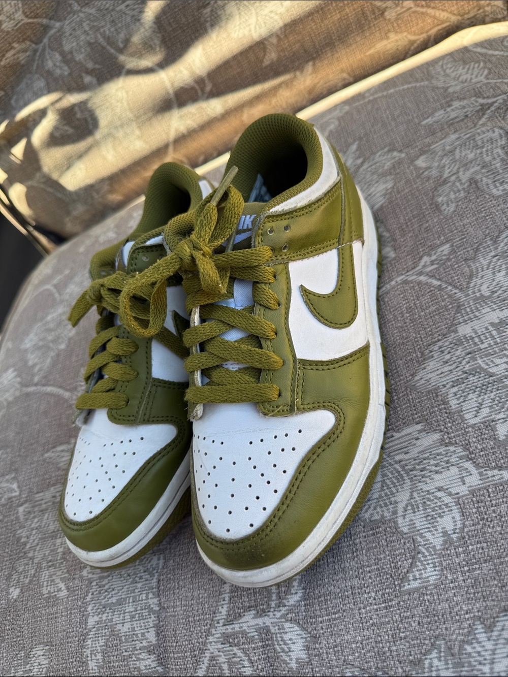 Nike Air Dunk Low (GS) White Pacific Moss Green Sz 5Y FB9109-108-Women’s 6.5